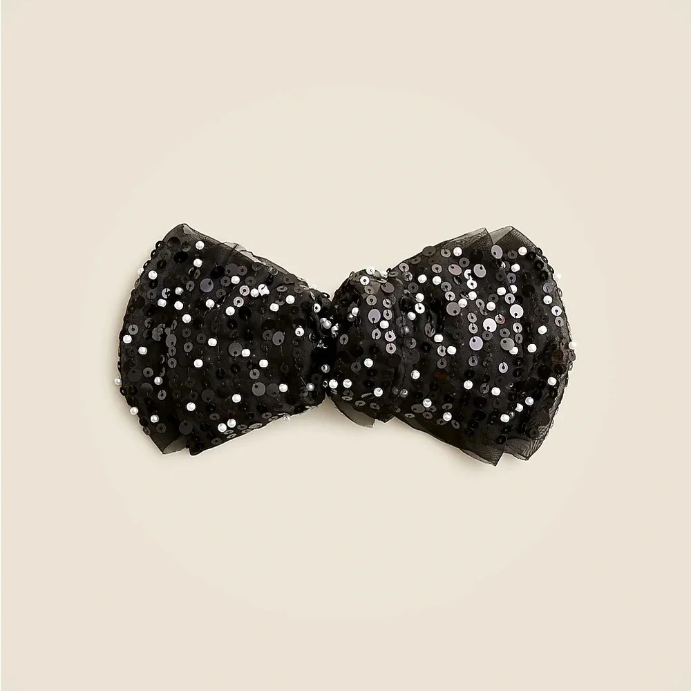 J.Crew Sequin sheer hair bow CE509
